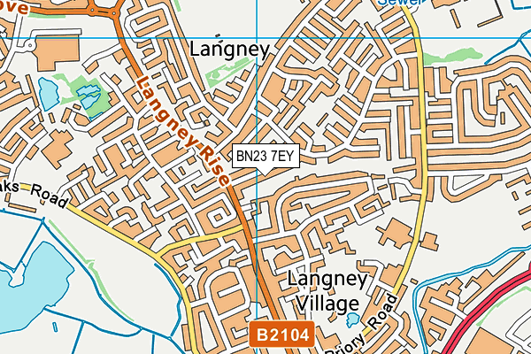 BN23 7EY map - OS VectorMap District (Ordnance Survey)