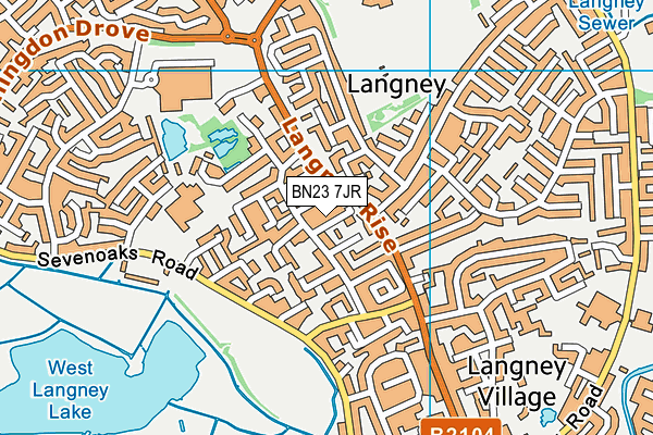 BN23 7JR map - OS VectorMap District (Ordnance Survey)