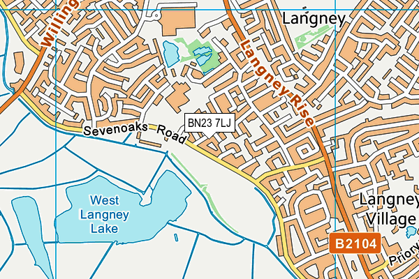 BN23 7LJ map - OS VectorMap District (Ordnance Survey)