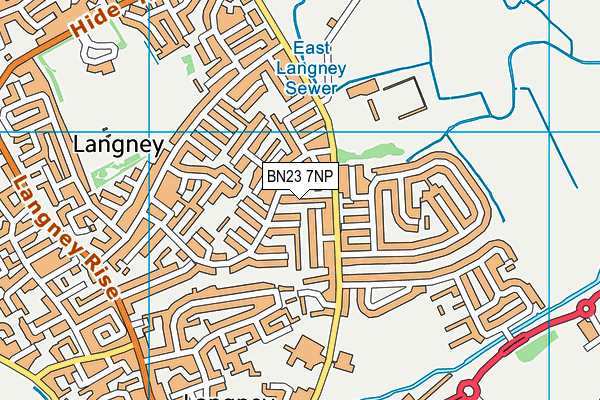 BN23 7NP map - OS VectorMap District (Ordnance Survey)