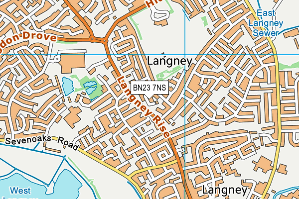 BN23 7NS map - OS VectorMap District (Ordnance Survey)