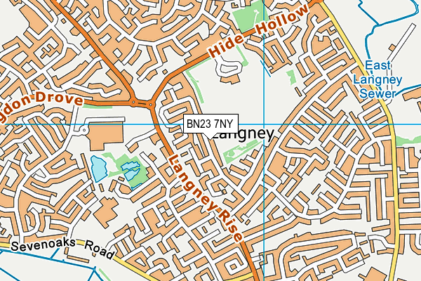 BN23 7NY map - OS VectorMap District (Ordnance Survey)