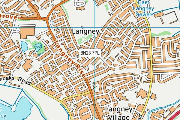 BN23 7PL map - OS VectorMap District (Ordnance Survey)
