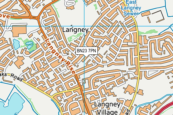 BN23 7PN map - OS VectorMap District (Ordnance Survey)