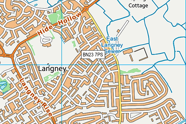 BN23 7PS map - OS VectorMap District (Ordnance Survey)