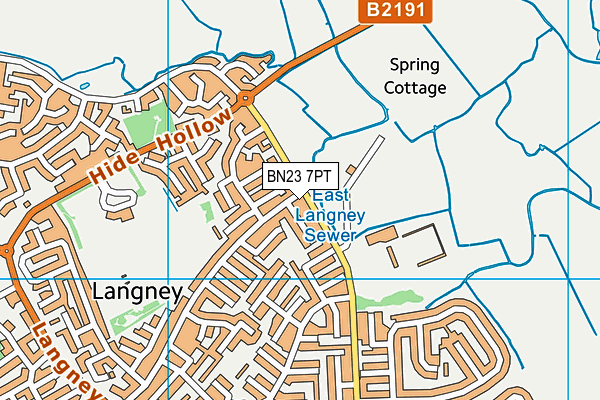 BN23 7PT map - OS VectorMap District (Ordnance Survey)