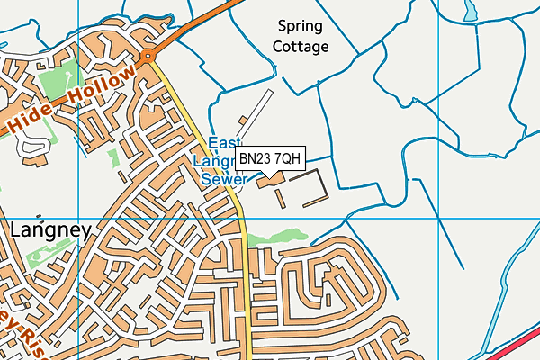 BN23 7QH map - OS VectorMap District (Ordnance Survey)