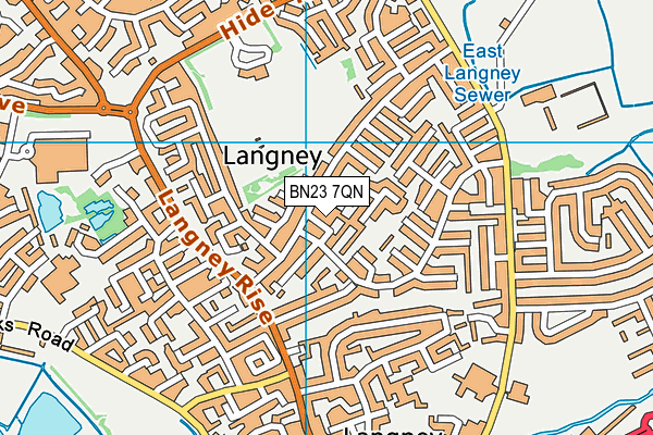 BN23 7QN map - OS VectorMap District (Ordnance Survey)