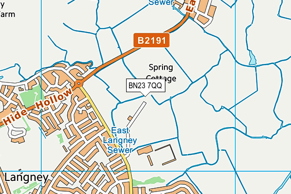 BN23 7QQ map - OS VectorMap District (Ordnance Survey)