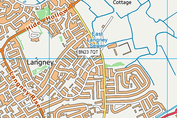 BN23 7QT map - OS VectorMap District (Ordnance Survey)
