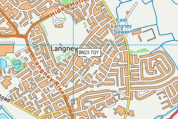 BN23 7QY map - OS VectorMap District (Ordnance Survey)