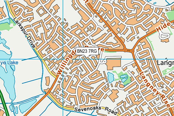 BN23 7RG map - OS VectorMap District (Ordnance Survey)