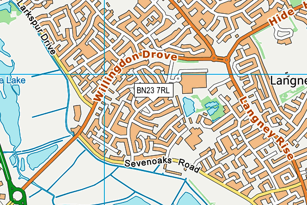 BN23 7RL map - OS VectorMap District (Ordnance Survey)