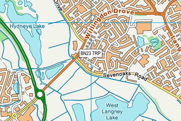 BN23 7RP map - OS VectorMap District (Ordnance Survey)