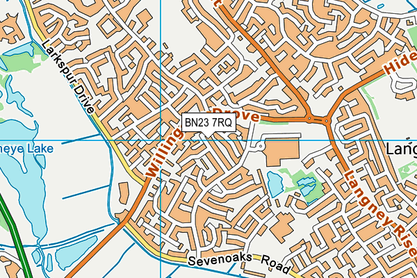 BN23 7RQ map - OS VectorMap District (Ordnance Survey)