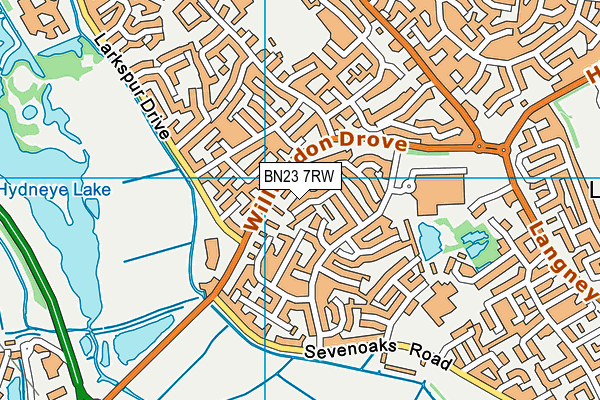 BN23 7RW map - OS VectorMap District (Ordnance Survey)