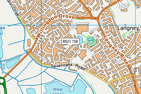 BN23 7SB map - OS VectorMap District (Ordnance Survey)