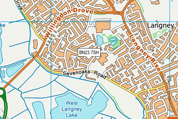 BN23 7SH map - OS VectorMap District (Ordnance Survey)