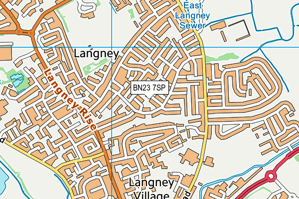 BN23 7SP map - OS VectorMap District (Ordnance Survey)