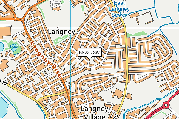 BN23 7SW map - OS VectorMap District (Ordnance Survey)