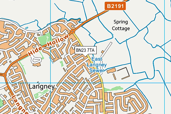 BN23 7TA map - OS VectorMap District (Ordnance Survey)