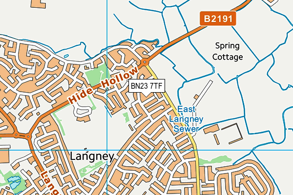 BN23 7TF map - OS VectorMap District (Ordnance Survey)