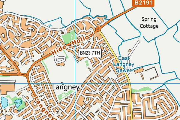 BN23 7TH map - OS VectorMap District (Ordnance Survey)