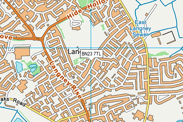BN23 7TL map - OS VectorMap District (Ordnance Survey)