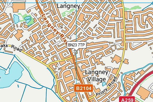 BN23 7TP map - OS VectorMap District (Ordnance Survey)