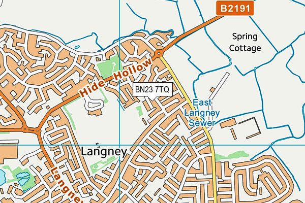 BN23 7TQ map - OS VectorMap District (Ordnance Survey)