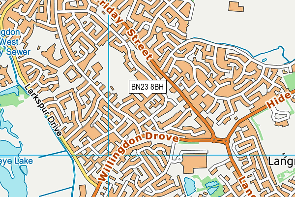 BN23 8BH map - OS VectorMap District (Ordnance Survey)