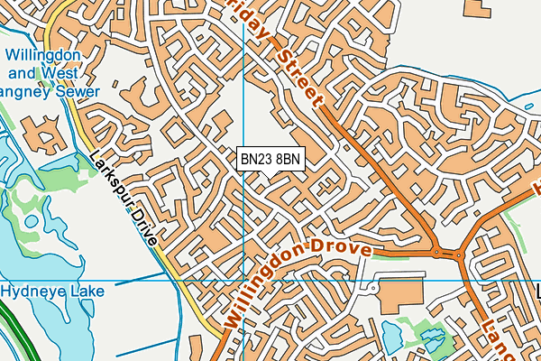 BN23 8BN map - OS VectorMap District (Ordnance Survey)