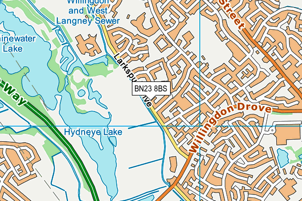 BN23 8BS map - OS VectorMap District (Ordnance Survey)