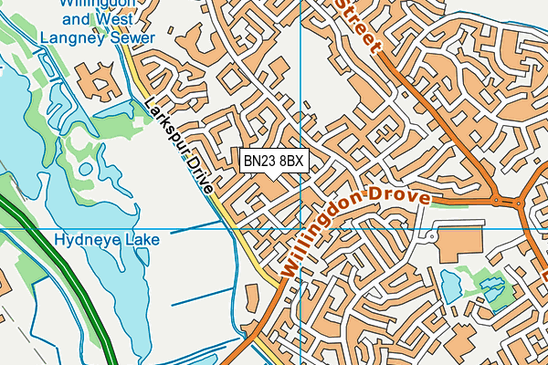 BN23 8BX map - OS VectorMap District (Ordnance Survey)