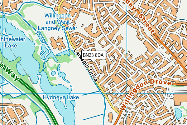 BN23 8DA map - OS VectorMap District (Ordnance Survey)