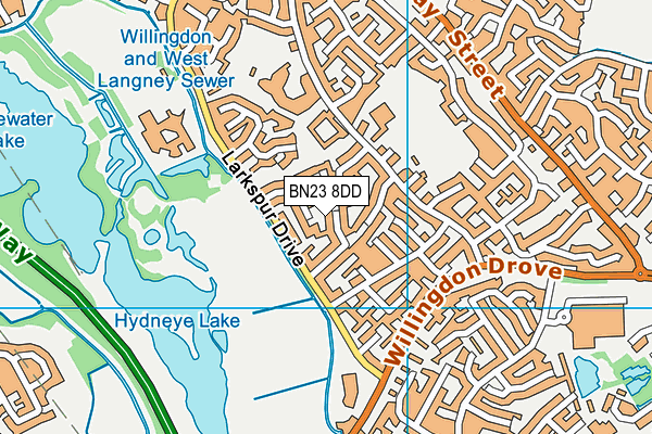 BN23 8DD map - OS VectorMap District (Ordnance Survey)