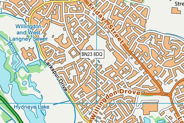 BN23 8DQ map - OS VectorMap District (Ordnance Survey)