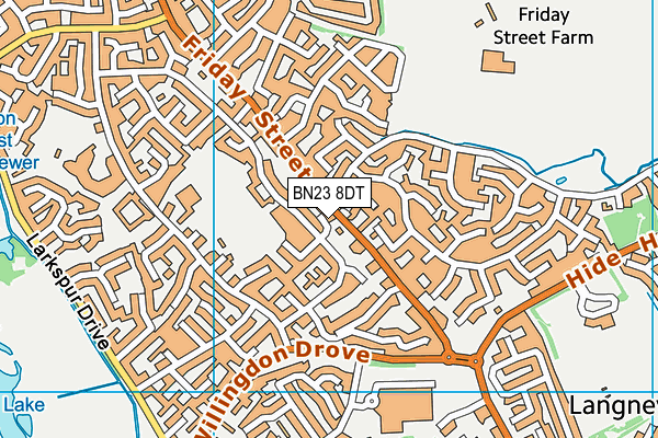 BN23 8DT map - OS VectorMap District (Ordnance Survey)