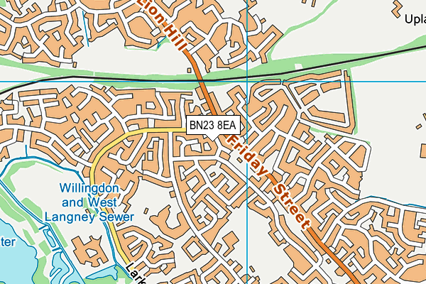 BN23 8EA map - OS VectorMap District (Ordnance Survey)