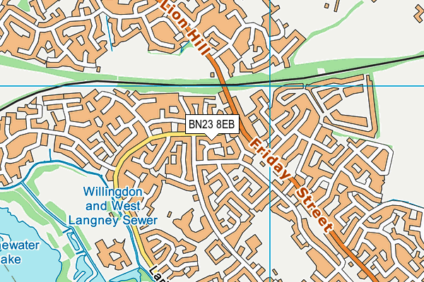 BN23 8EB map - OS VectorMap District (Ordnance Survey)