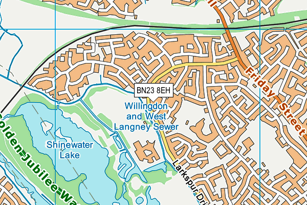 BN23 8EH map - OS VectorMap District (Ordnance Survey)