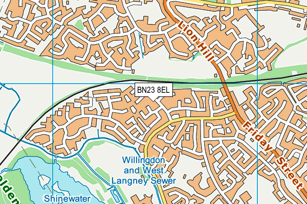 BN23 8EL map - OS VectorMap District (Ordnance Survey)