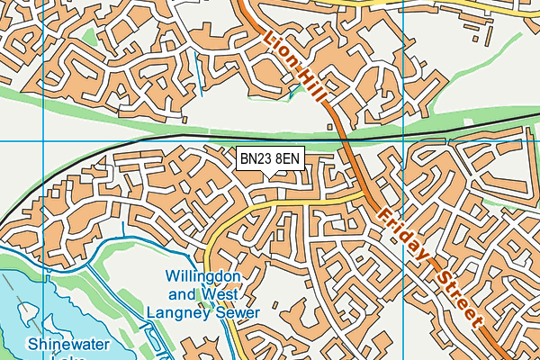 BN23 8EN map - OS VectorMap District (Ordnance Survey)
