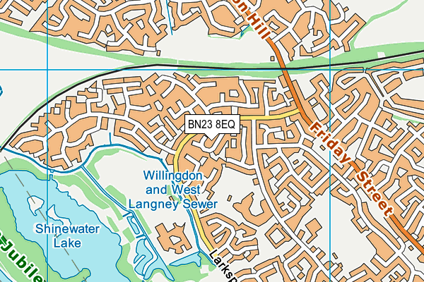 BN23 8EQ map - OS VectorMap District (Ordnance Survey)