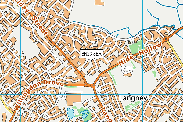 BN23 8ER map - OS VectorMap District (Ordnance Survey)