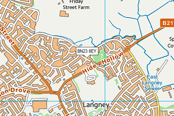 BN23 8EY map - OS VectorMap District (Ordnance Survey)