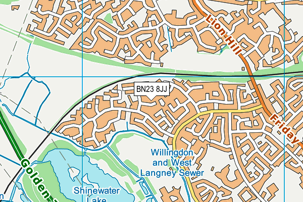 BN23 8JJ map - OS VectorMap District (Ordnance Survey)