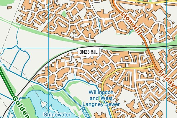 BN23 8JL map - OS VectorMap District (Ordnance Survey)
