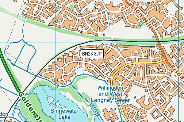 BN23 8JP map - OS VectorMap District (Ordnance Survey)