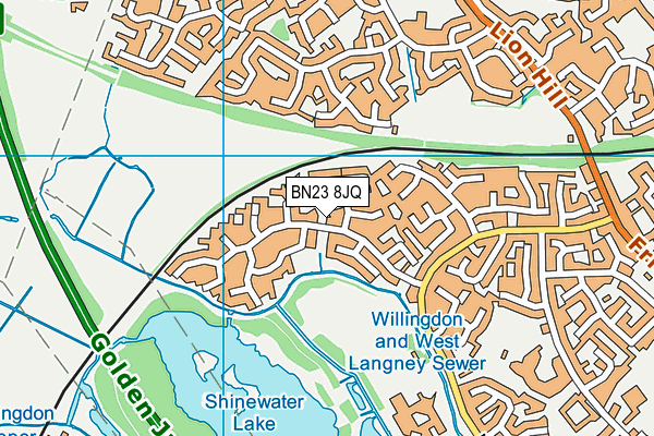 BN23 8JQ map - OS VectorMap District (Ordnance Survey)
